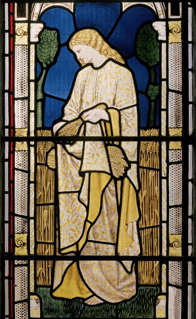 Ruth Amid the Alien Corn, Church of St Edward the Confessor, Cheddleton, 1868 by William Morris